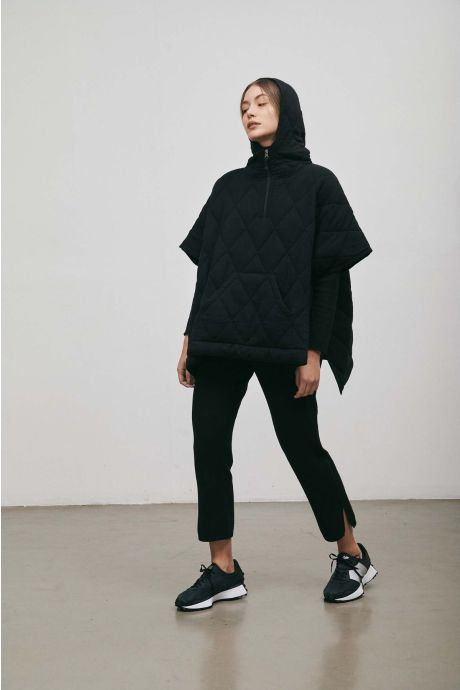 Túnica con capucha Air Knit. Milá (Negra)